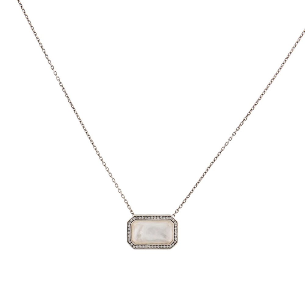 IPPOLITA STERLING SILVER 925 DIAMOND & MOTHER OF PEARL DOUBLET STELLA NECKLACE - Picture 2 of 5